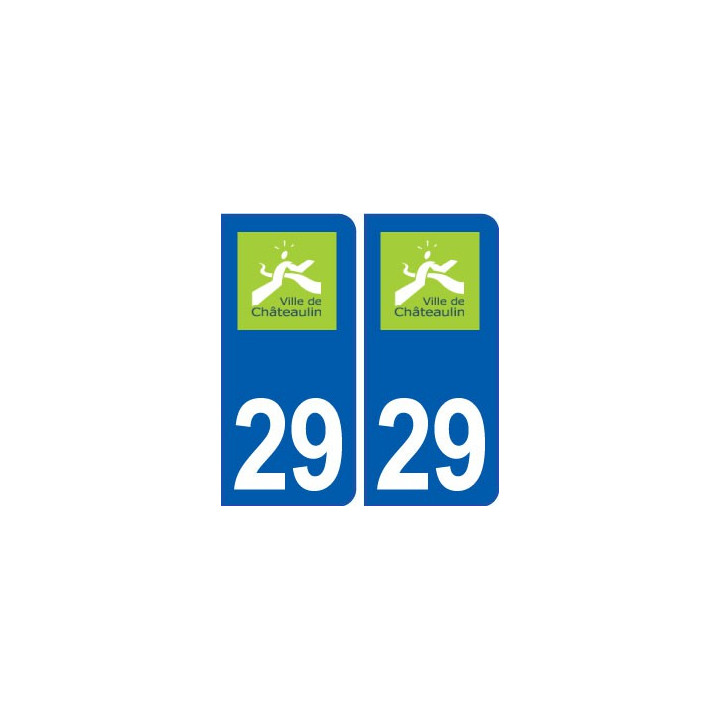 29 Châteaulin logo autocollant plaque stickers ville