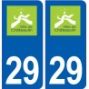 29 Châteaulin logo autocollant plaque stickers ville