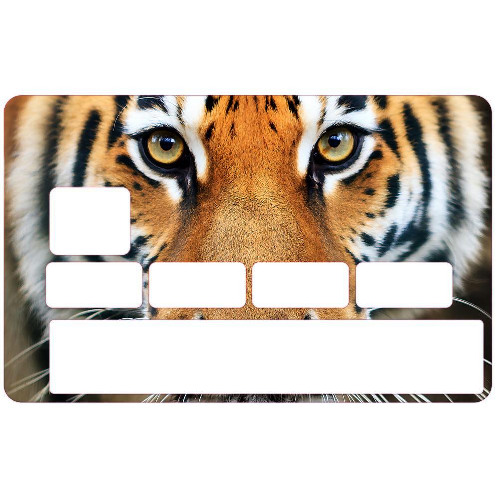 Autocollant Tigre numéro 150 carte bleue carte bancaire CB adhésif sticker logo 150