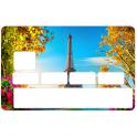 Autocollant Tour Eiffel numéro 152 carte bleue carte bancaire CB adhésif sticker logo 152