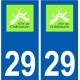 29 Châteaulin logo autocollant plaque stickers ville