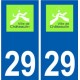 29 Châteaulin logo autocollant plaque stickers ville