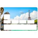 Autocollant Tour Eiffel2 numéro 153 carte bleue carte bancaire CB adhésif sticker logo 153