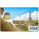 Autocollant Tour Eiffel2 numéro 153 carte bleue carte bancaire CB adhésif sticker logo 153
