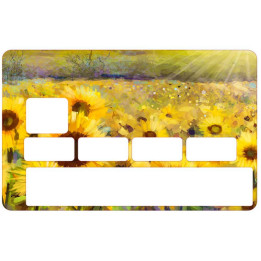 Autocollant Tournesol numéro 155 carte bleue carte bancaire CB adhésif sticker logo 155