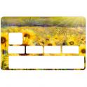 Autocollant Tournesol numéro 155 carte bleue carte bancaire CB adhésif sticker logo 155