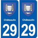 29 Châteaulin blason autocollant plaque stickers ville