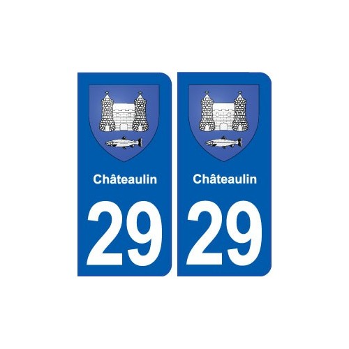 29 Châteaulin blason autocollant plaque stickers ville
