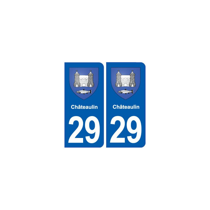 29 Châteaulin blason autocollant plaque stickers ville