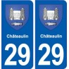 29 Châteaulin blason autocollant plaque stickers ville