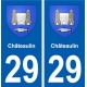 29 Châteaulin blason autocollant plaque stickers ville