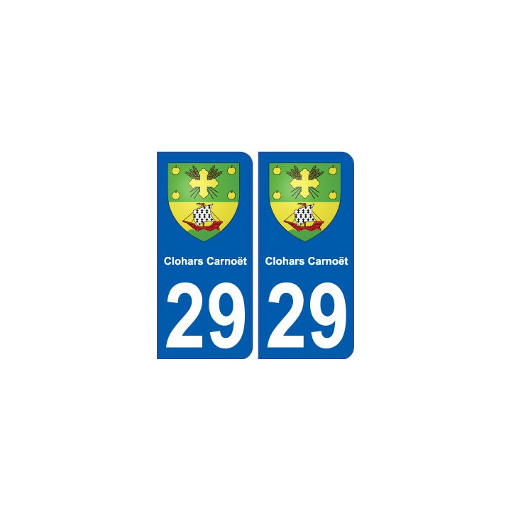 29 Clohars-Carnoët blason autocollant plaque stickers ville