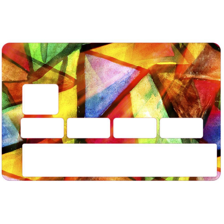 Autocollant Vitrail3 numéro 165 carte bleue carte bancaire CB adhésif sticker logo 165