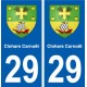 29 Clohars-Carnoët blason autocollant plaque stickers ville