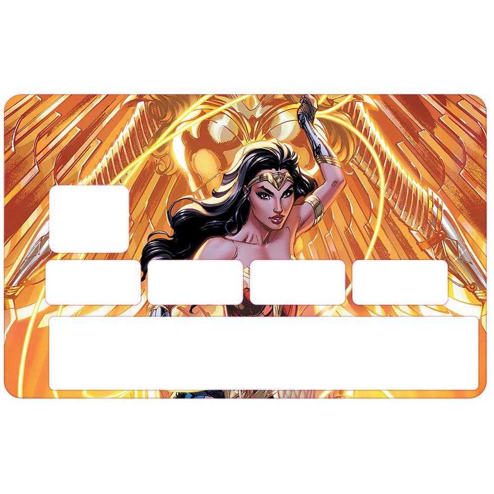 Autocollant Wonder Women numéro 167 carte bleue carte bancaire CB adhésif sticker logo 167
