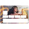 Autocollant Wonder Women2 numéro 168 carte bleue carte bancaire CB adhésif sticker logo 168