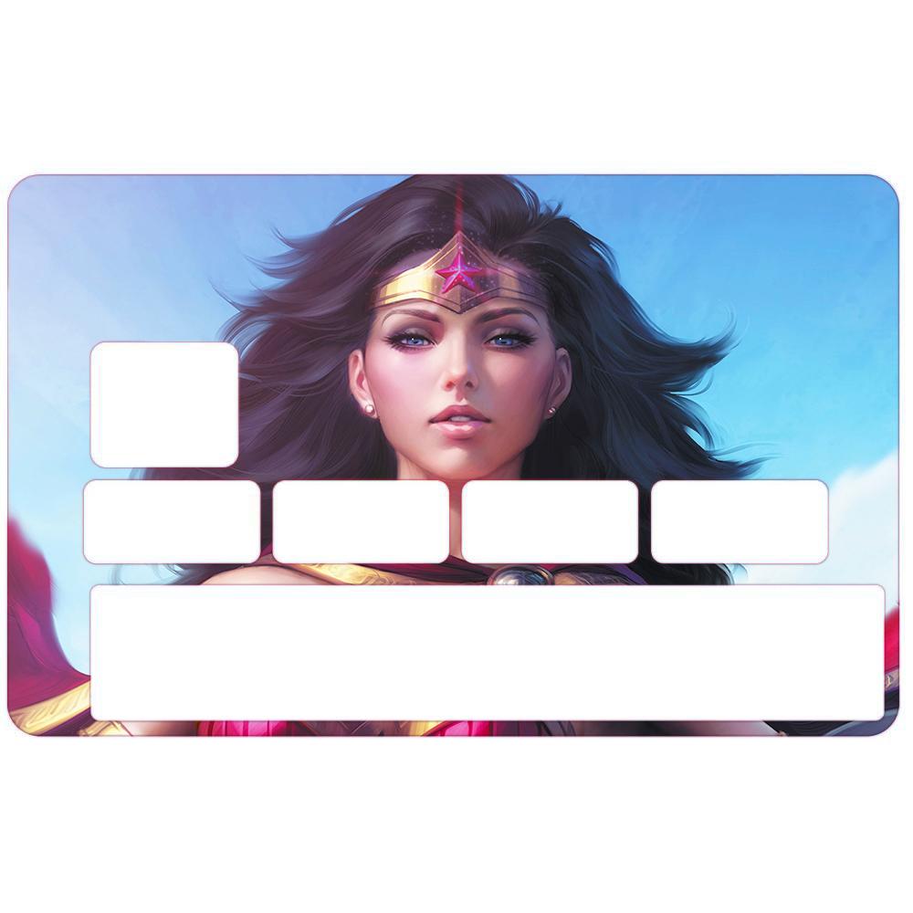 Autocollant Wonder Women4 numéro 170 carte bleue carte bancaire CB adhésif sticker logo 170