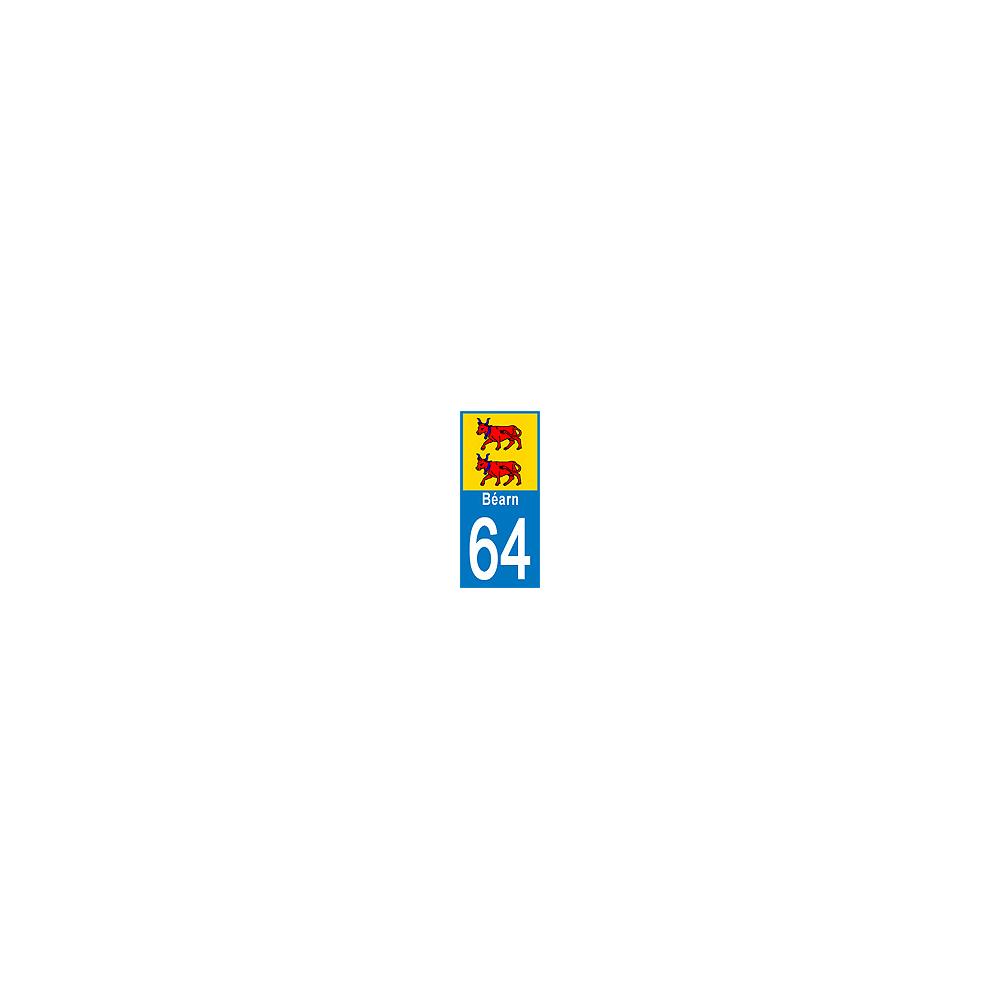64 Bearn autocollant plaque