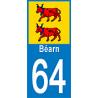64 Bearn-aufkleber-plakette-kennzeichen-auto-sticker