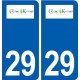 29 Crozon logo autocollant plaque stickers ville