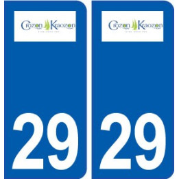 29 Crozon logo autocollant plaque stickers ville