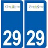 29 Crozon logo autocollant plaque stickers ville