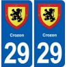 29 Crozon blason autocollant plaque stickers ville