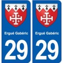 29 Ergué-Gabéric wappen aufkleber typenschild aufkleber stadt