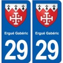 29 Ergué-Gabéric blason autocollant plaque stickers ville