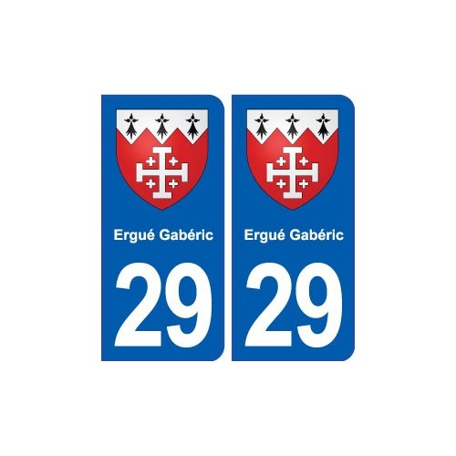 29 Ergué-Gabéric blason autocollant plaque stickers ville