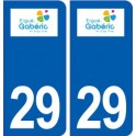 29 Ergué-Gabéric logo autocollant plaque stickers ville