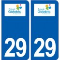 29 Ergué-Gabéric logo autocollant plaque stickers ville