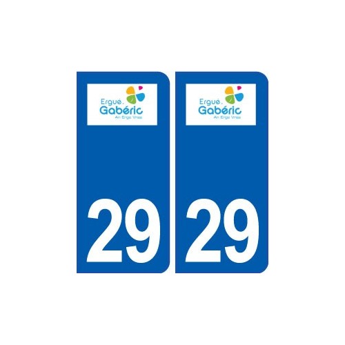 29 Ergué-Gabéric logo autocollant plaque stickers ville