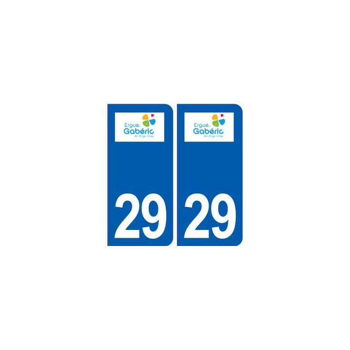 29 Ergué-Gabéric logo autocollant plaque stickers ville