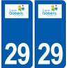 29 Ergué-Gabéric logo autocollant plaque stickers ville