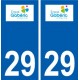 29 Ergué-Gabéric logo autocollant plaque stickers ville