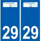 29 Fouesnant logo autocollant plaque stickers ville