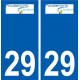 29 Fouesnant logo autocollant plaque stickers ville