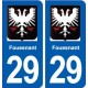 29 Fouesnant blason autocollant plaque stickers ville