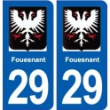 29 Fouesnant blason autocollant plaque stickers ville