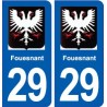 29 Fouesnant blason autocollant plaque stickers ville
