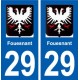 29 Fouesnant blason autocollant plaque stickers ville