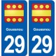 29 Gouesnou blason autocollant plaque stickers ville