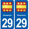 29 Gouesnou blason autocollant plaque stickers ville