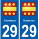 29 Gouesnou blason autocollant plaque stickers ville
