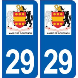 29 Gouesnou logo autocollant plaque stickers ville