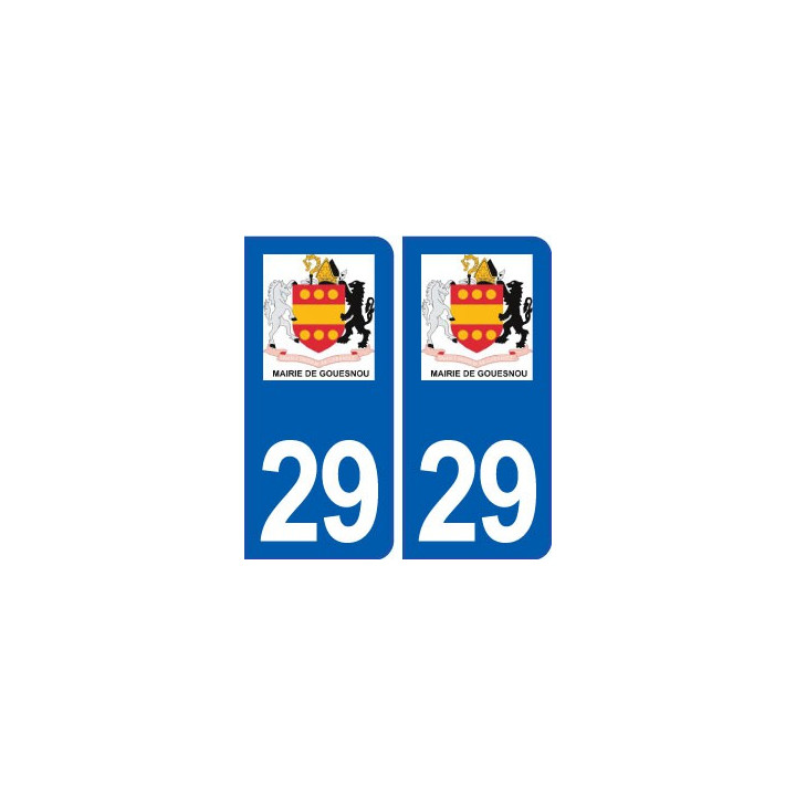 29 Gouesnou logo autocollant plaque stickers ville