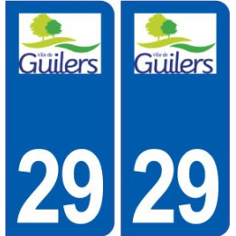 29 Guilers logo autocollant plaque stickers ville