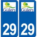 29 Guilers logo autocollant plaque stickers ville