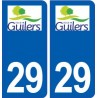 29 Guilers logo autocollant plaque stickers ville